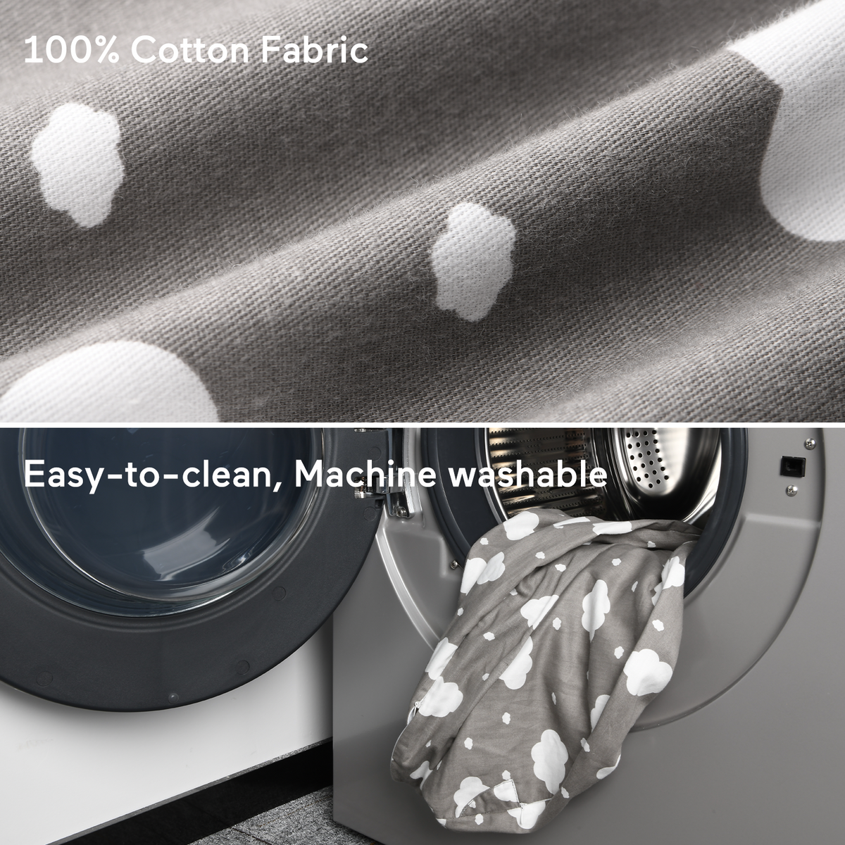 Momcozy Maternity Accessory Adjustable Nursing Pillow Grey &amp; White