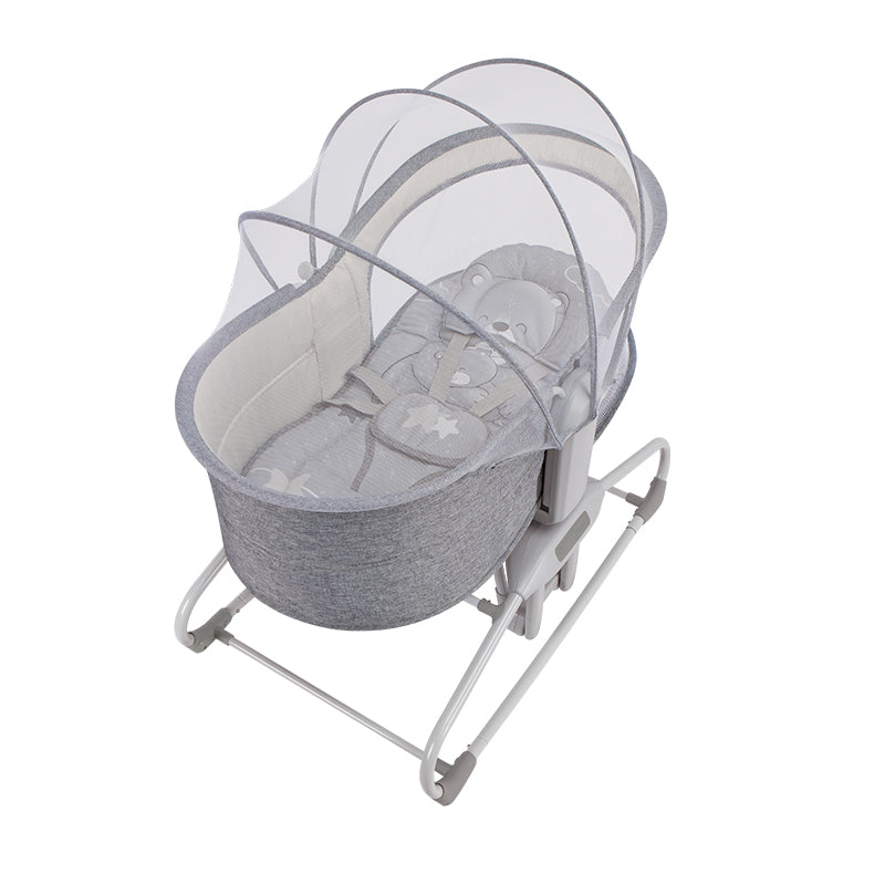 Mastela 4in1 Swing & Bassinet Lite Grey (Birth to 36 Months) - Distressed Box