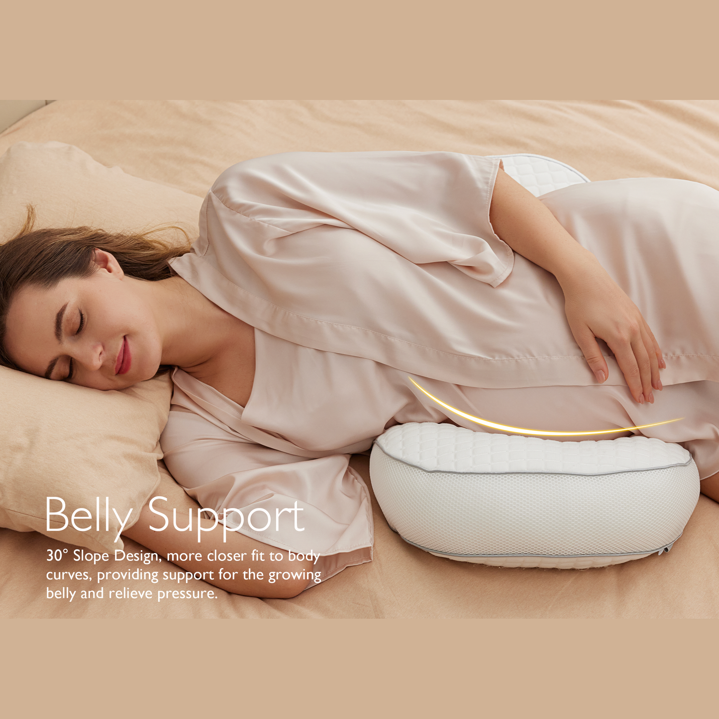 Momcozy Maternity Accessory Portable Maternity Pillow Grey