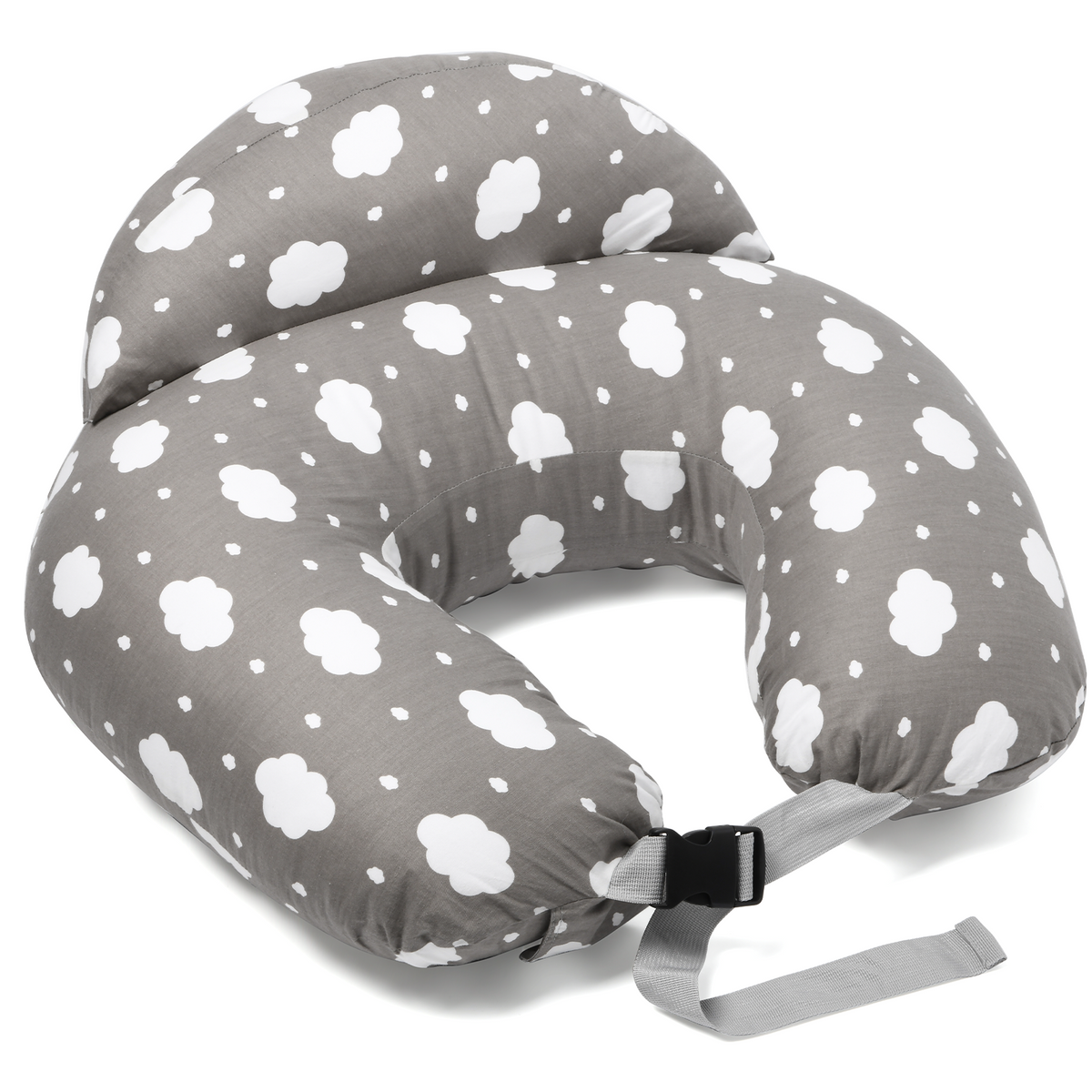 Momcozy Maternity Accessory Adjustable Nursing Pillow Grey &amp; White