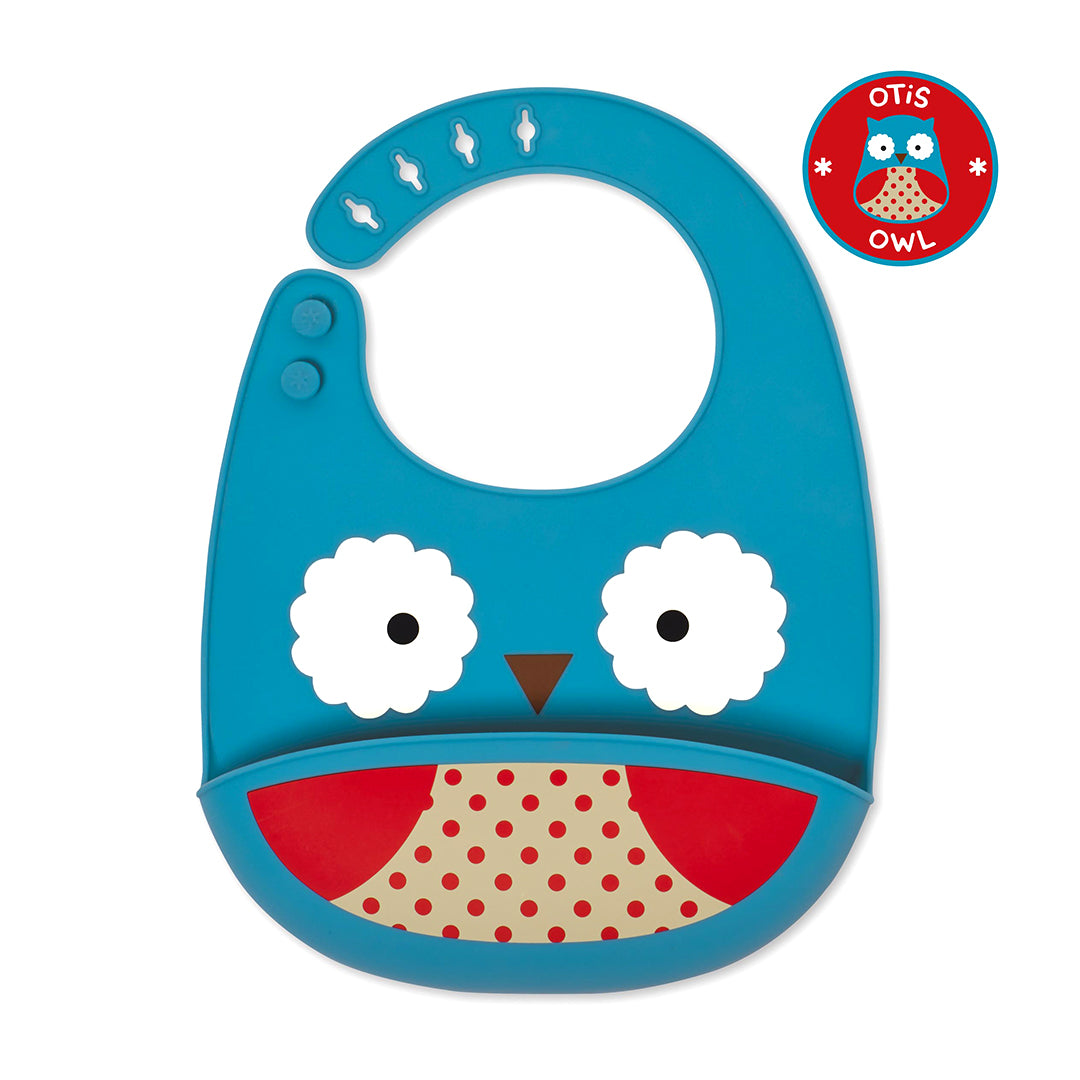 Skip Hop Zoo Fold &amp; Go Silicone Bib 6months to 36months