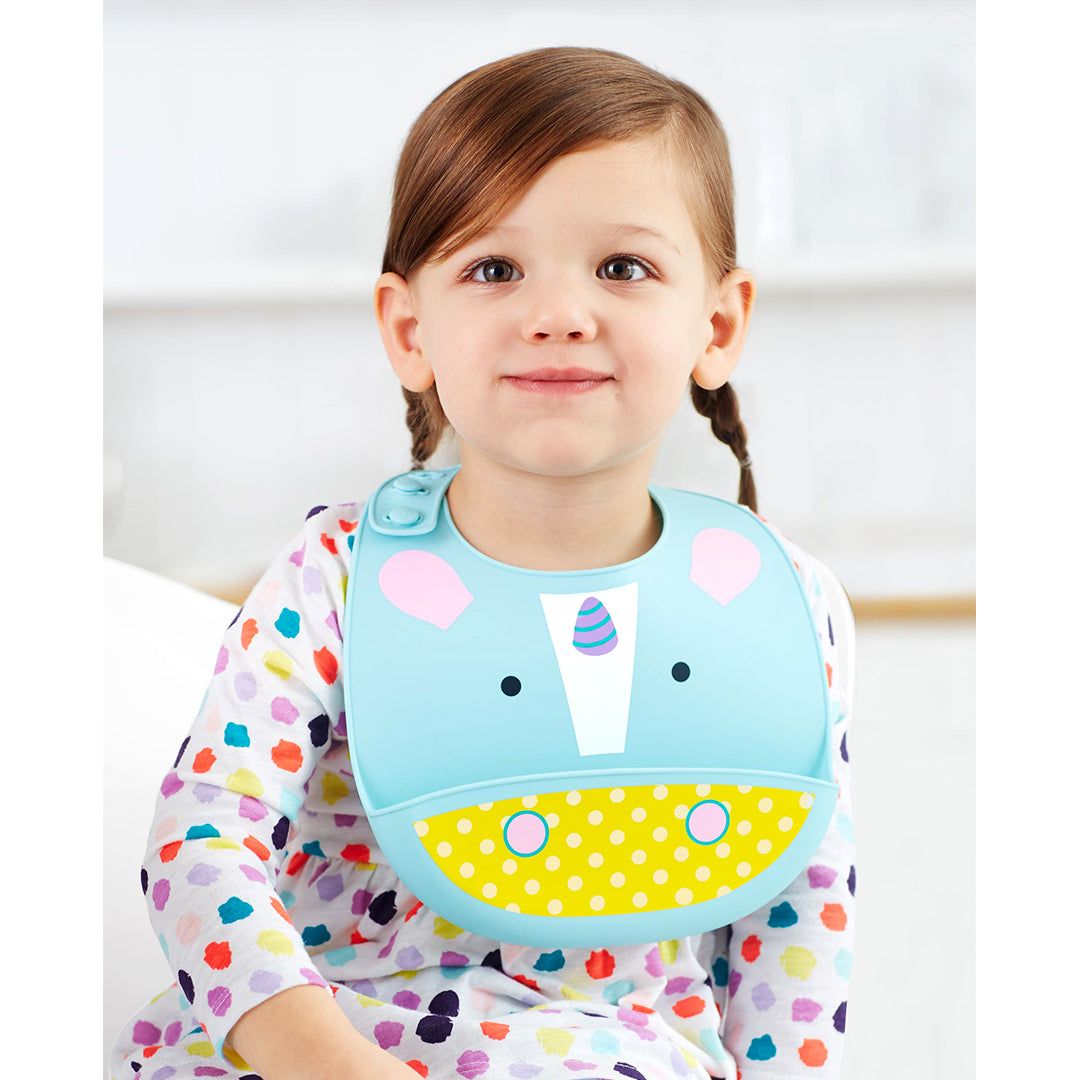 Skip Hop Zoo Fold &amp; Go Silicone Bib 6months to 36months