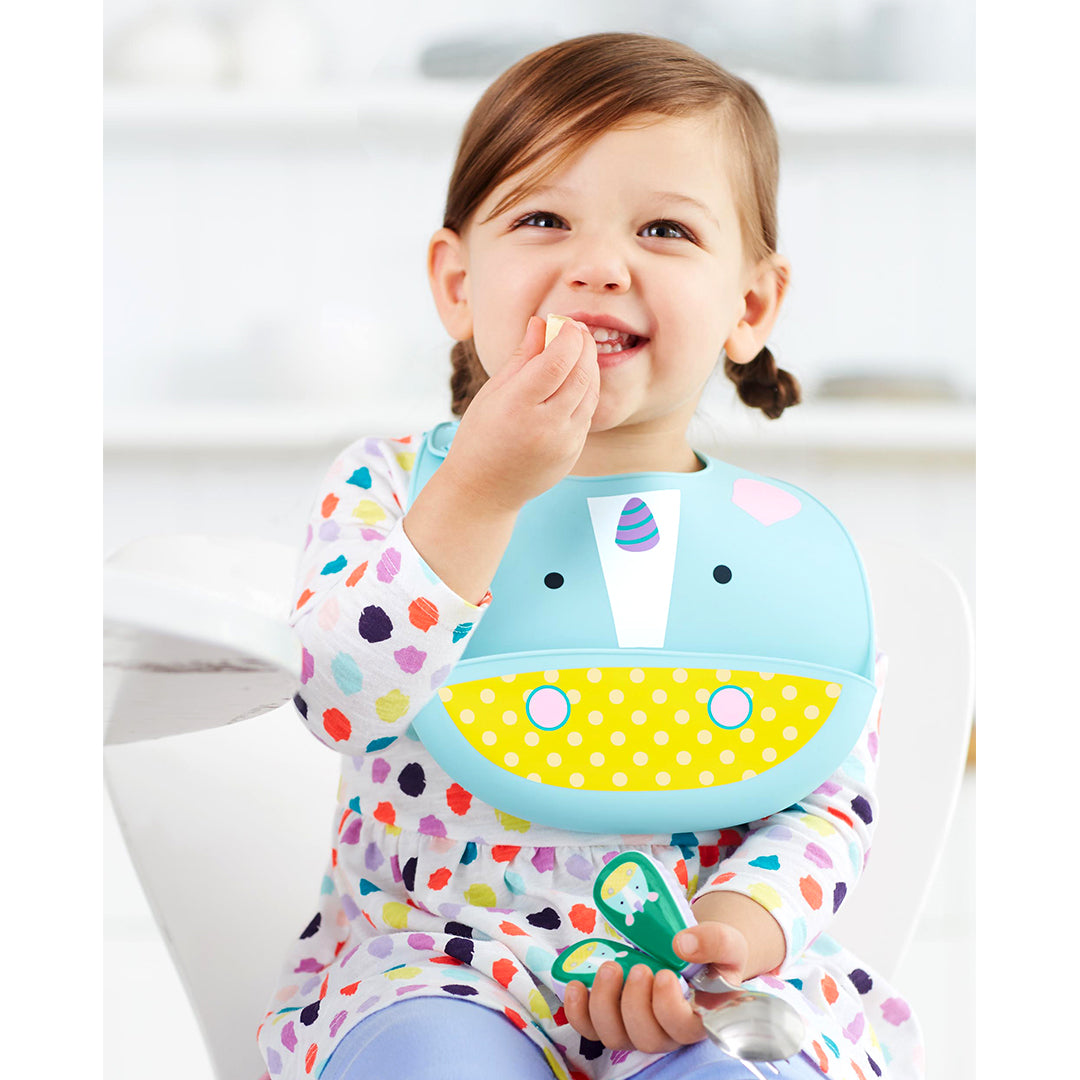 Skip Hop Zoo Fold &amp; Go Silicone Bib 6months to 36months