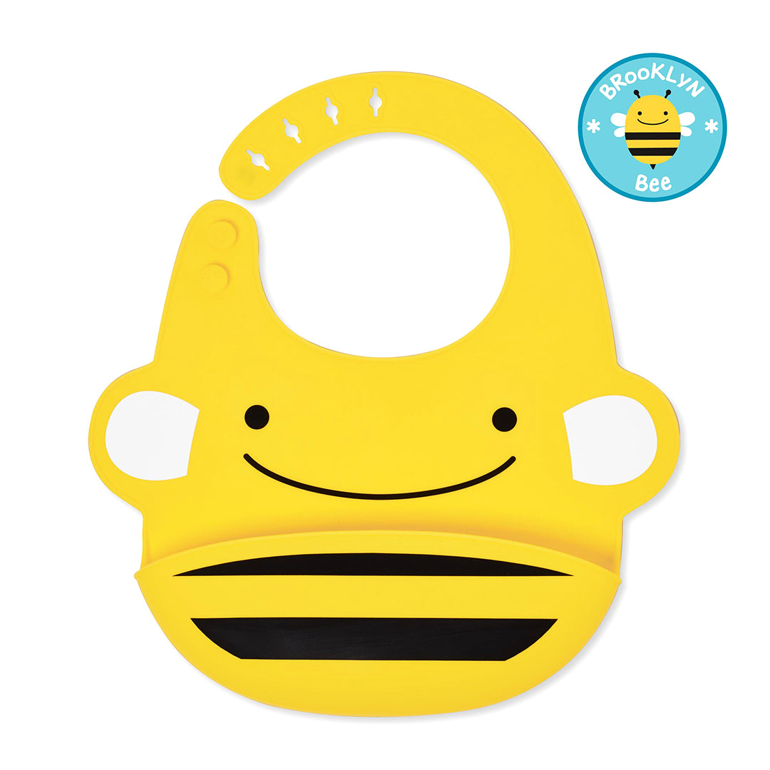Skip Hop Zoo Fold &amp; Go Silicone Bib 6months to 36months