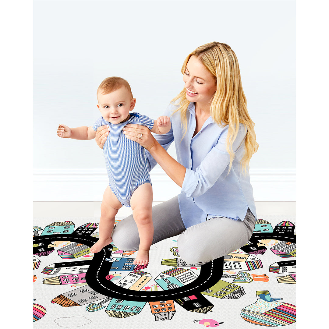 Skip Hop Playgym & Mats Doubleplay Reversible Playmat Distressed Box