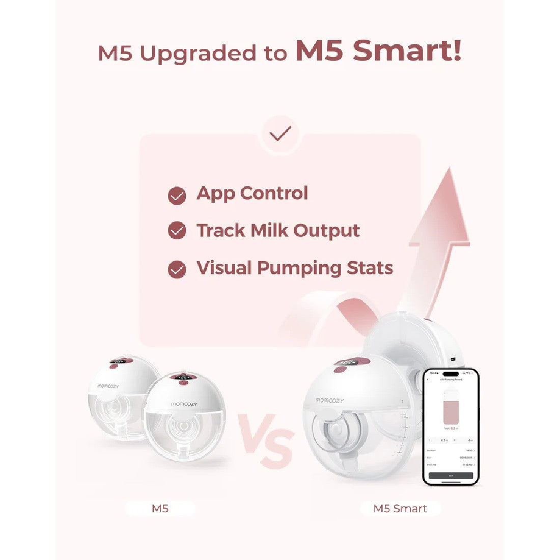 Momcozy Wearable Breast Pump M5 Smart Single Pack EU/UK