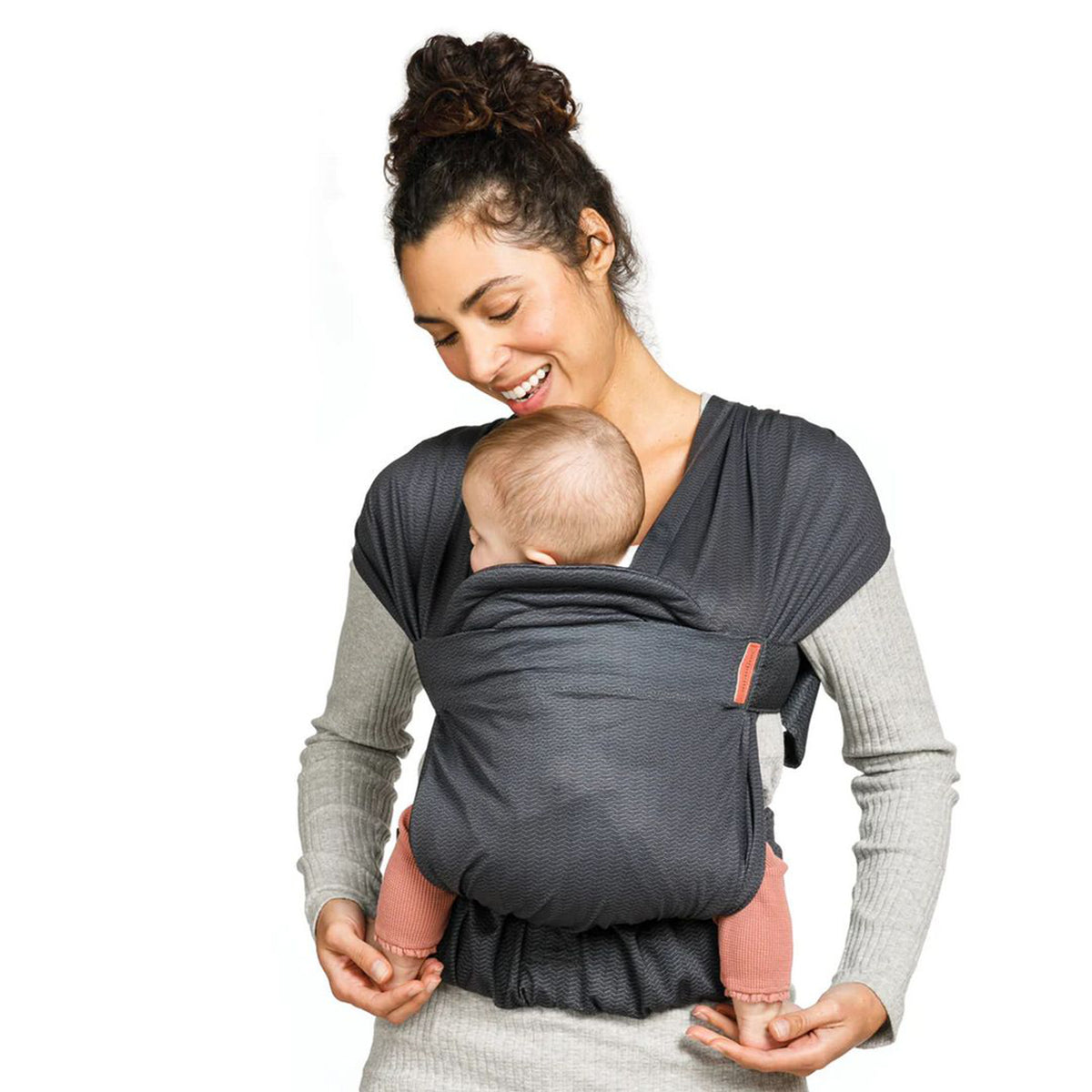 Infantino Hug &amp; Cuddle Adjustable Hybrid Wrap Carrier Black Birth to 12 Months