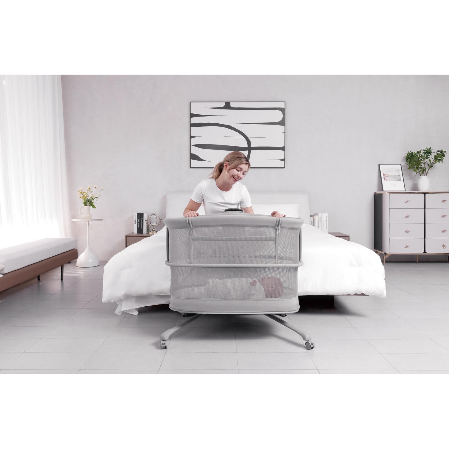 Mastela Dream Starlight Bedside Bassinet Birth+ to 12M