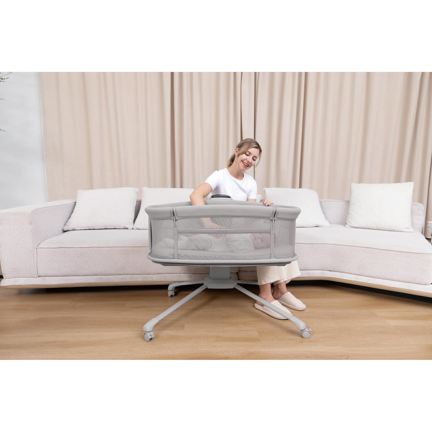 Mastela Dream Starlight Bedside Bassinet Birth+ to 12M