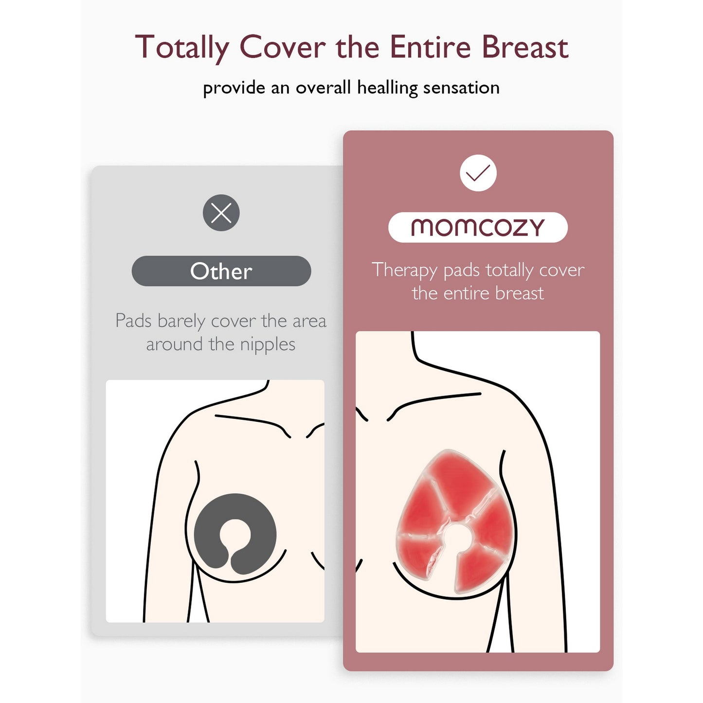 Momcozy Maternity Accessory Large Reusable Breast Therapy Packs Pink