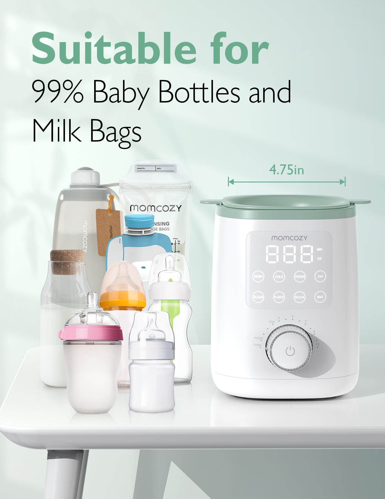 Momcozy Sterilizers & Warmer Baby Bottle Warmer White