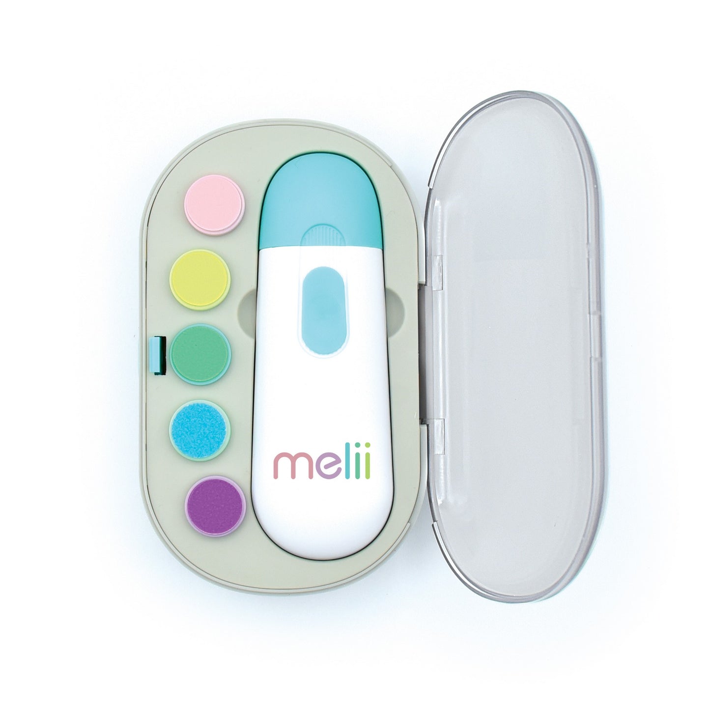Melii Electric Nail Trimmer White & Teal - Birth to 36 Months