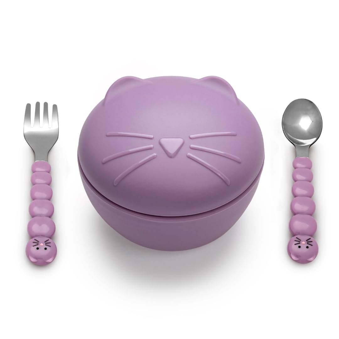 Melii Silicone Bowl with Lid & Utensils - 12 to 36 Months