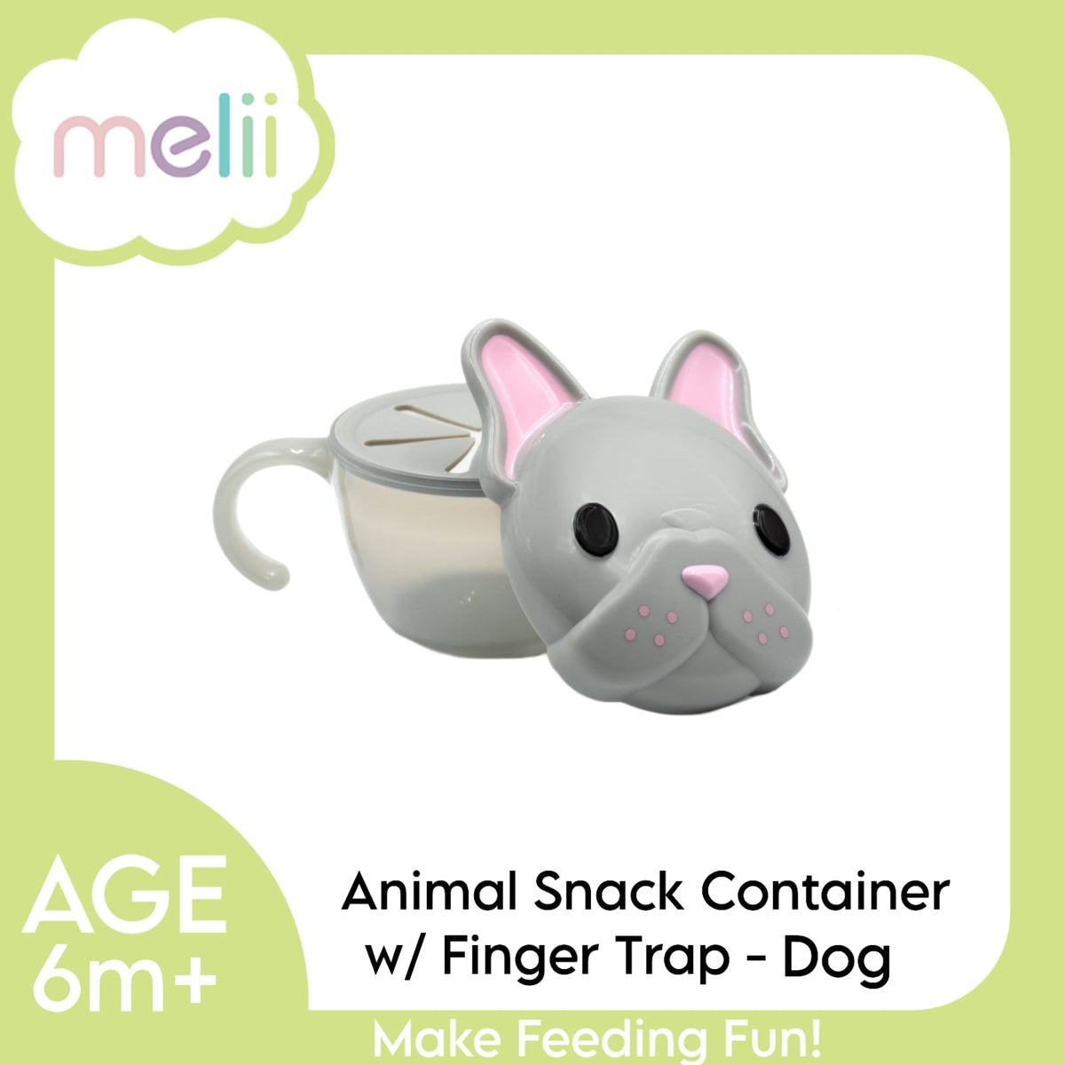 Melii Snack Container with Finger Trap 3 to 24 Months