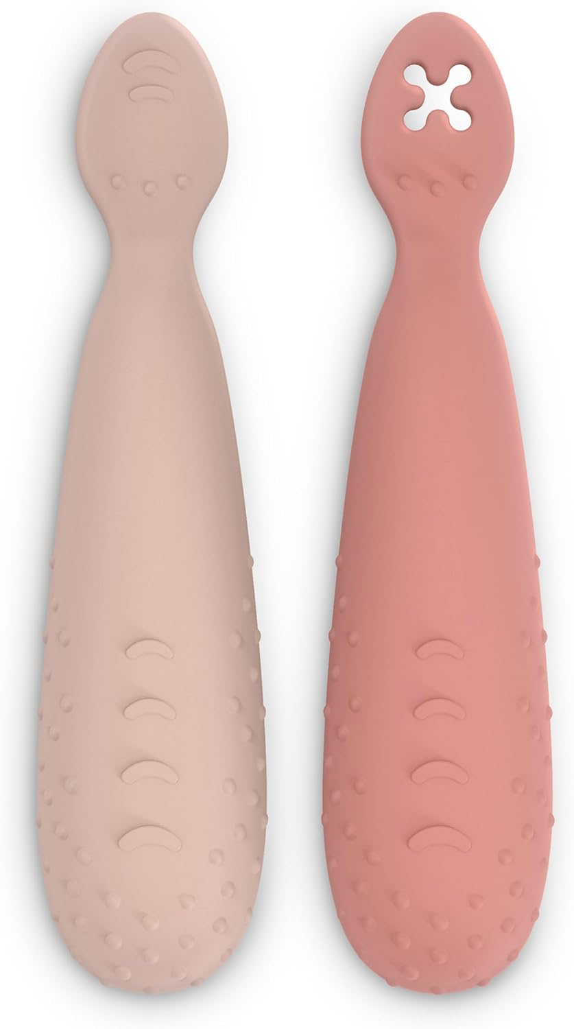 Suavinex Silicone Weaning Spoon Set with 2 Tips - Suavinex baby product