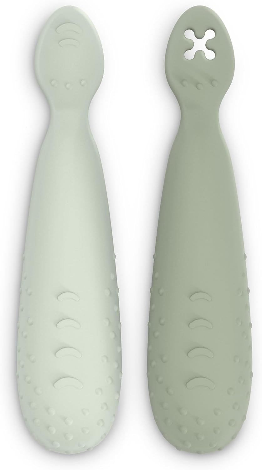Suavinex Silicone Weaning Spoon Set with 2 Tips - Suavinex