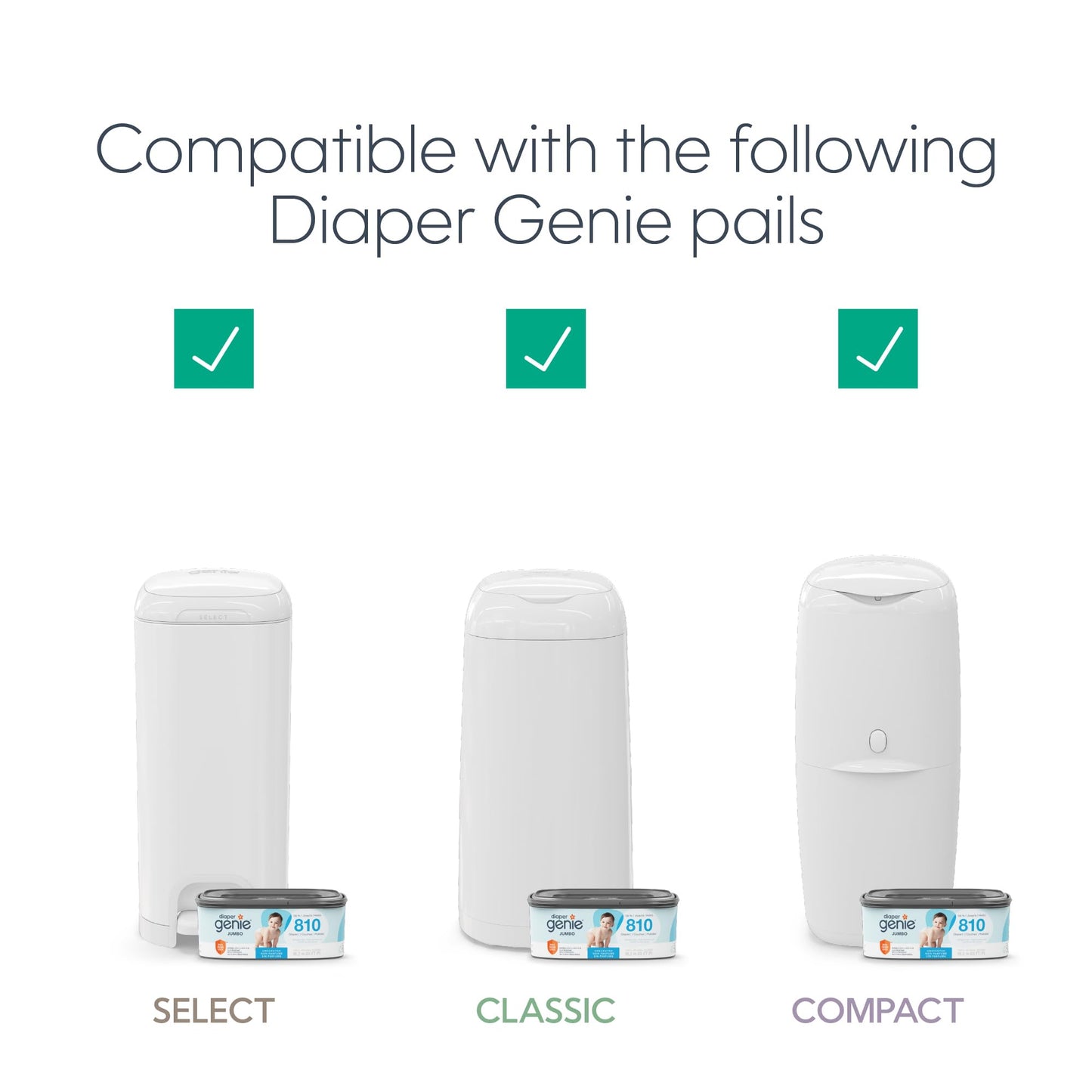 Diaper Genie Diaper Pails Refills Square jumbo refill
