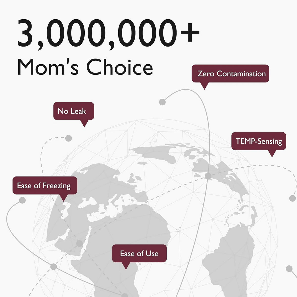 Momcozy Maternity Accessory Breastmilk Bag 50pcs Transparent