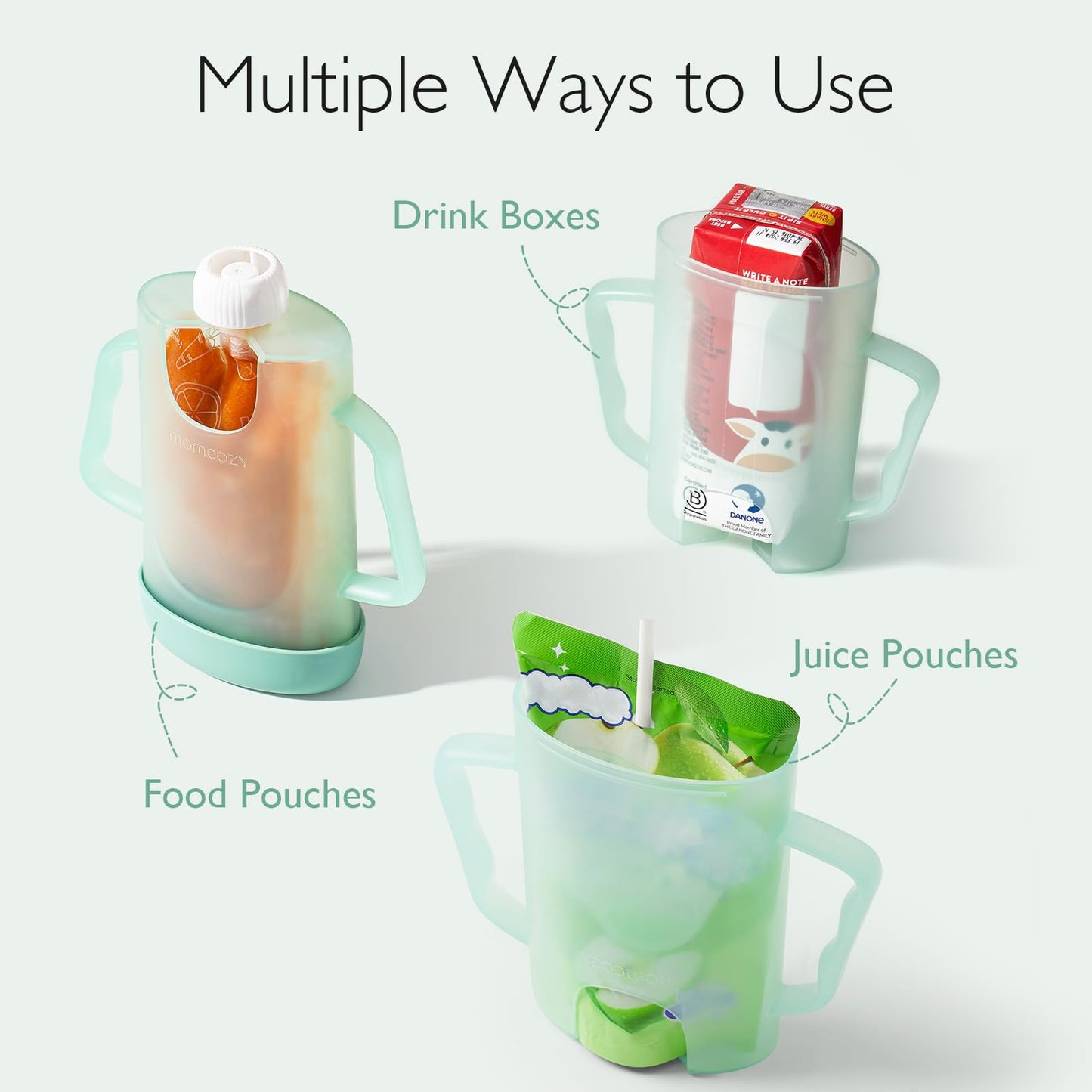 Momcozy Weaning Accessories Squeeze Pouch Holder Green
