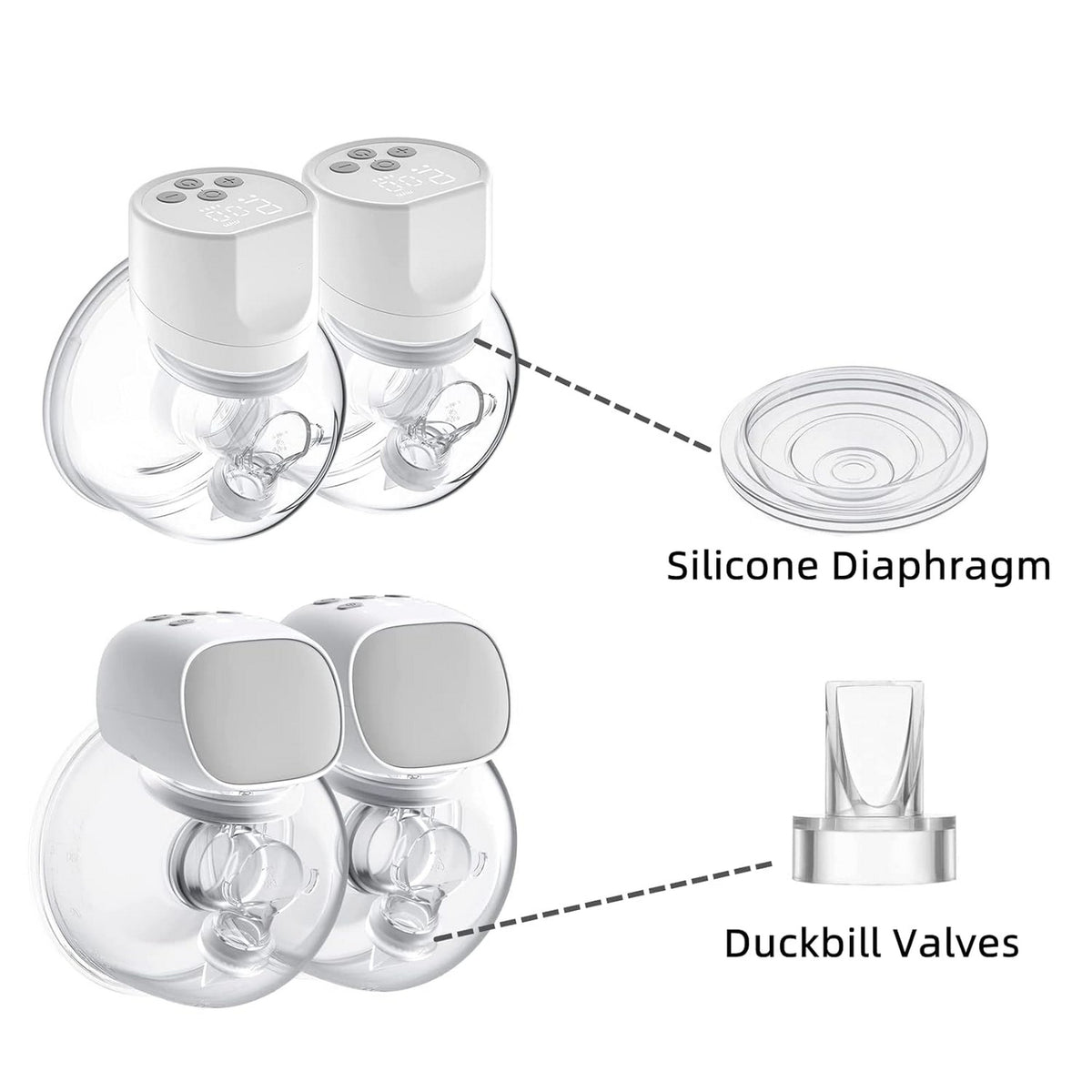 Momcozy Breastfeeding Access Silicone Diaphragm + Valve  for S9 Pro/S12 Pro Transparent