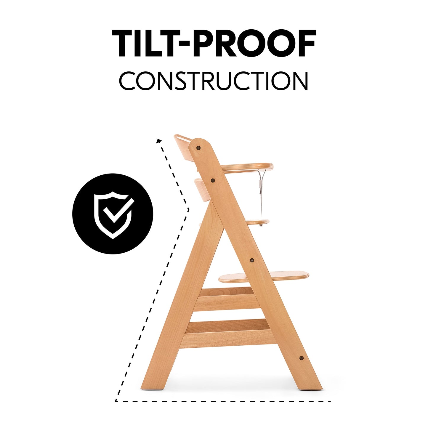 Hauck Alpha+B Highchair Natural 6months to Adult - Distressed Box