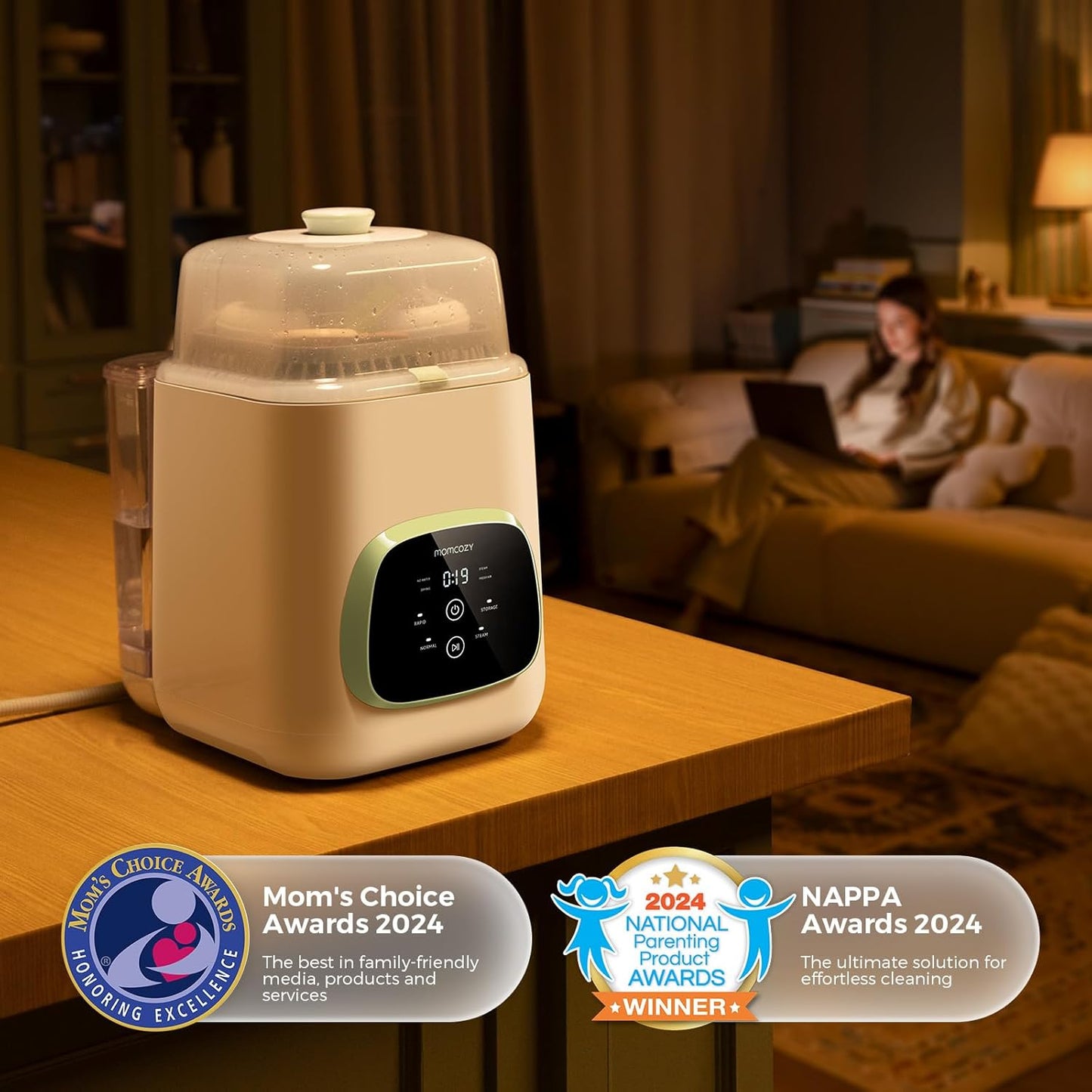 Momcozy KleanPal Pro Baby Bottle Washer - White