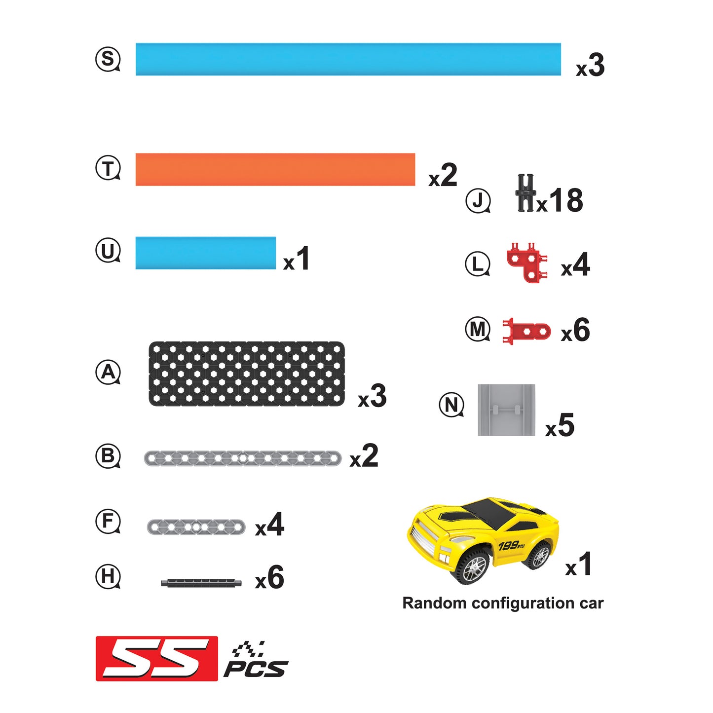 Playzu Pull Back Track Set 3B-Turn 6+Years