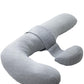 Momcozy Maternity Accessory F shape Maternity pillow with Air Layer Cover Grey
