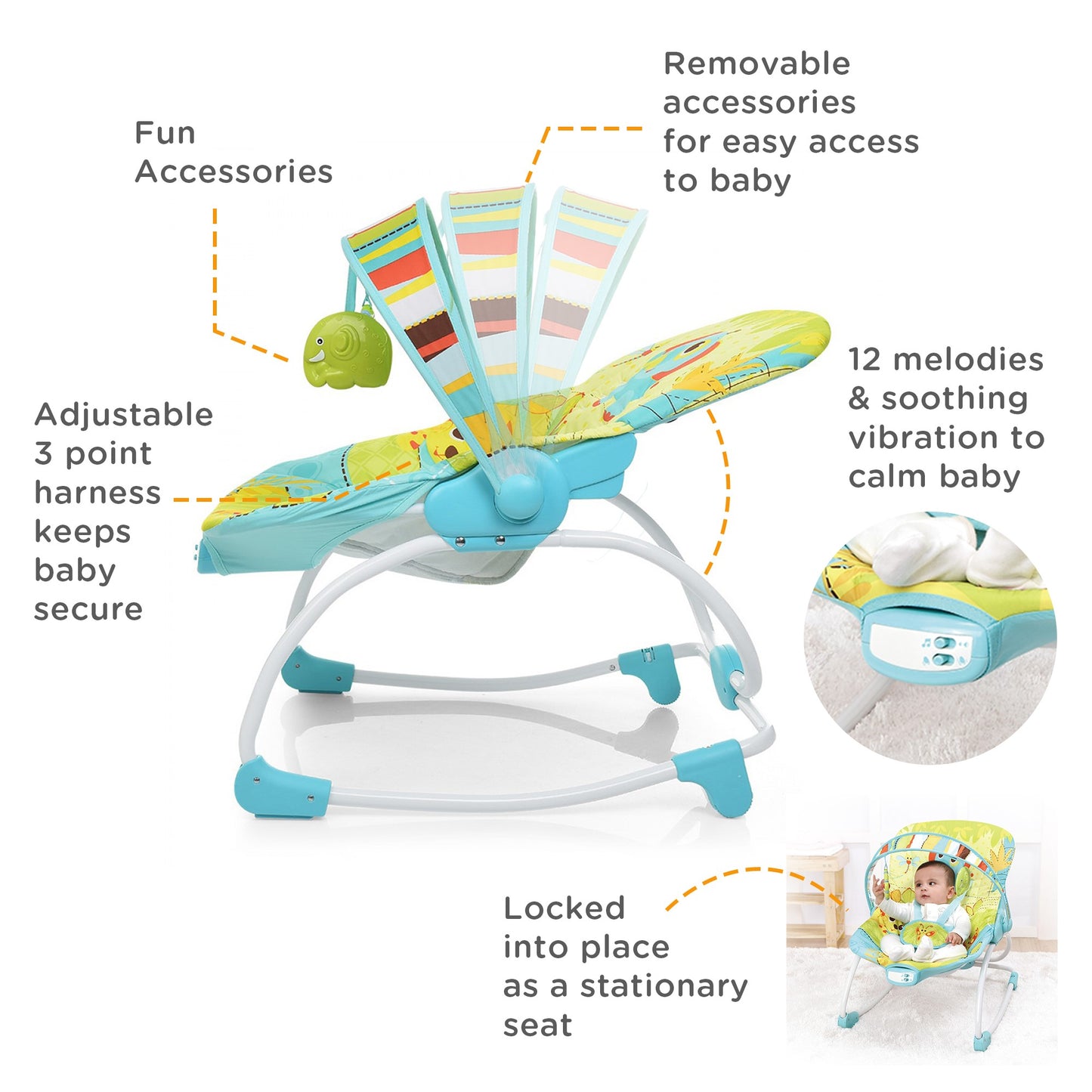 Mastela Baby Rocker Birth to 36 Months - Open Box