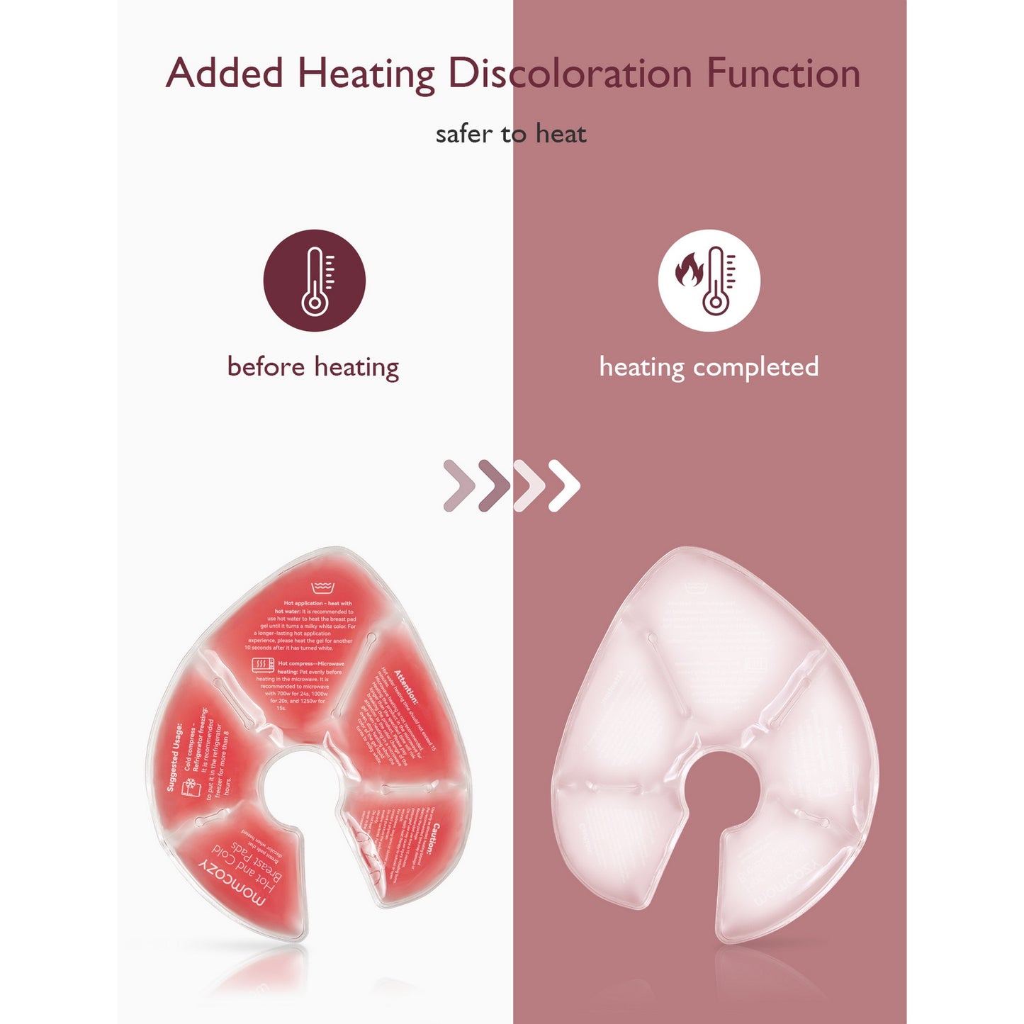 Momcozy Maternity Accessory Large Reusable Breast Therapy Packs Pink