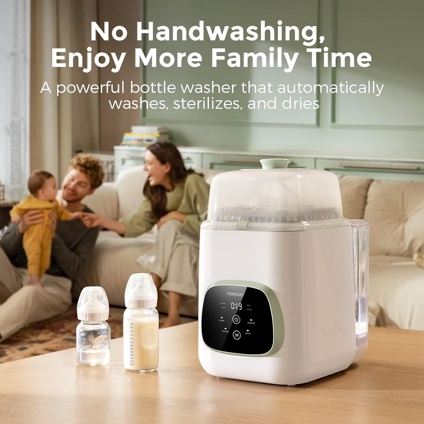 Momcozy KleanPal Pro Baby Bottle Washer - White