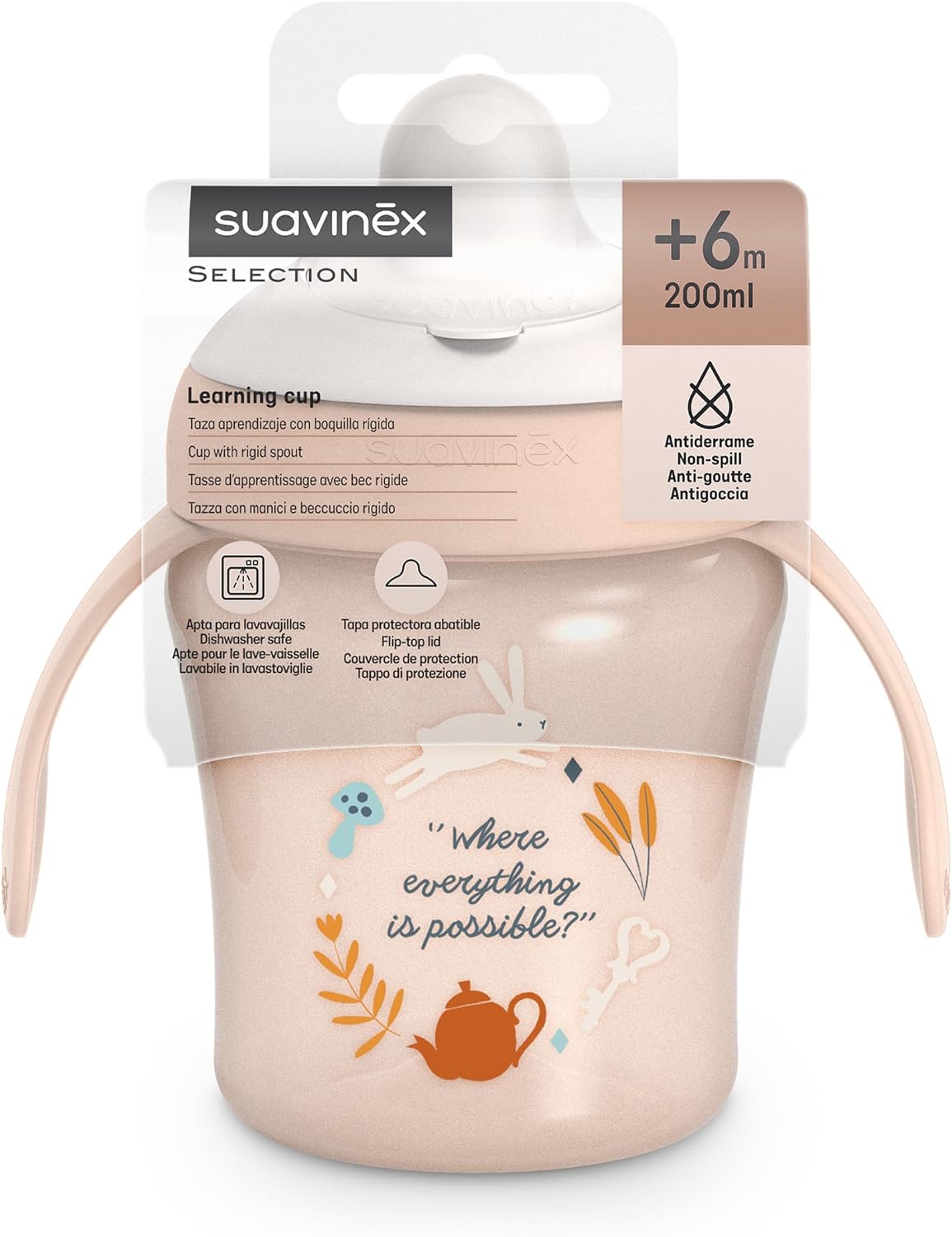 Suavinex Wonderland Learning Cup with Anti-Spill Spout & Removable Handles (6-18 Months) - Suavinex baby product