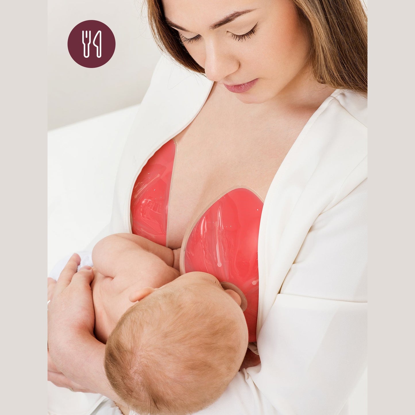 Momcozy Maternity Accessory Large Reusable Breast Therapy Packs Pink