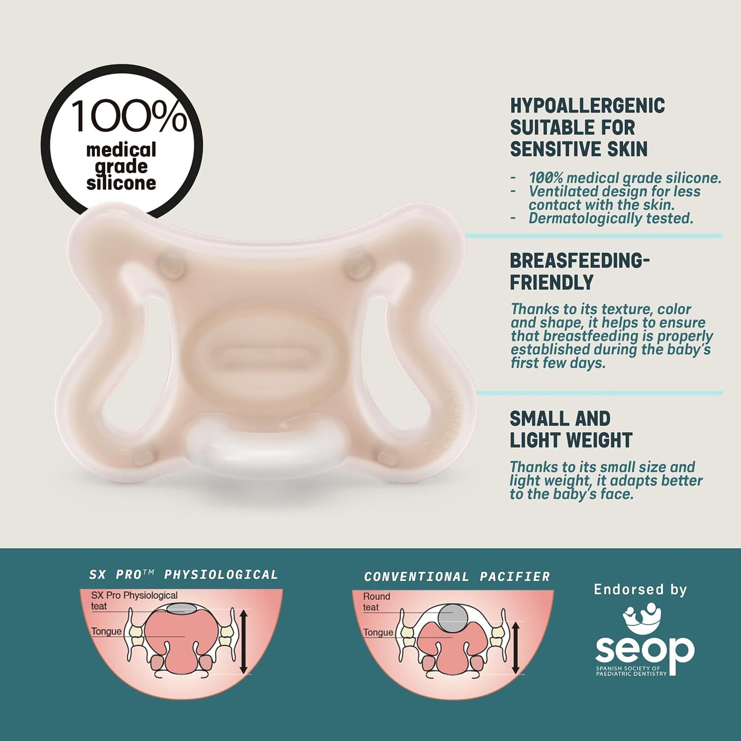 Suavinex Zero.Zero All-Silicone Physiological Soother with SX Pro Teat - Suavinex baby product
