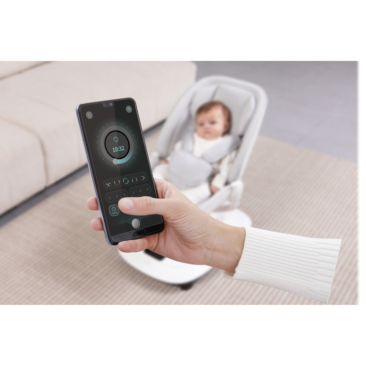 Mastela Deluxt Multi-Motion Baby Cradle Birth+ to 36M