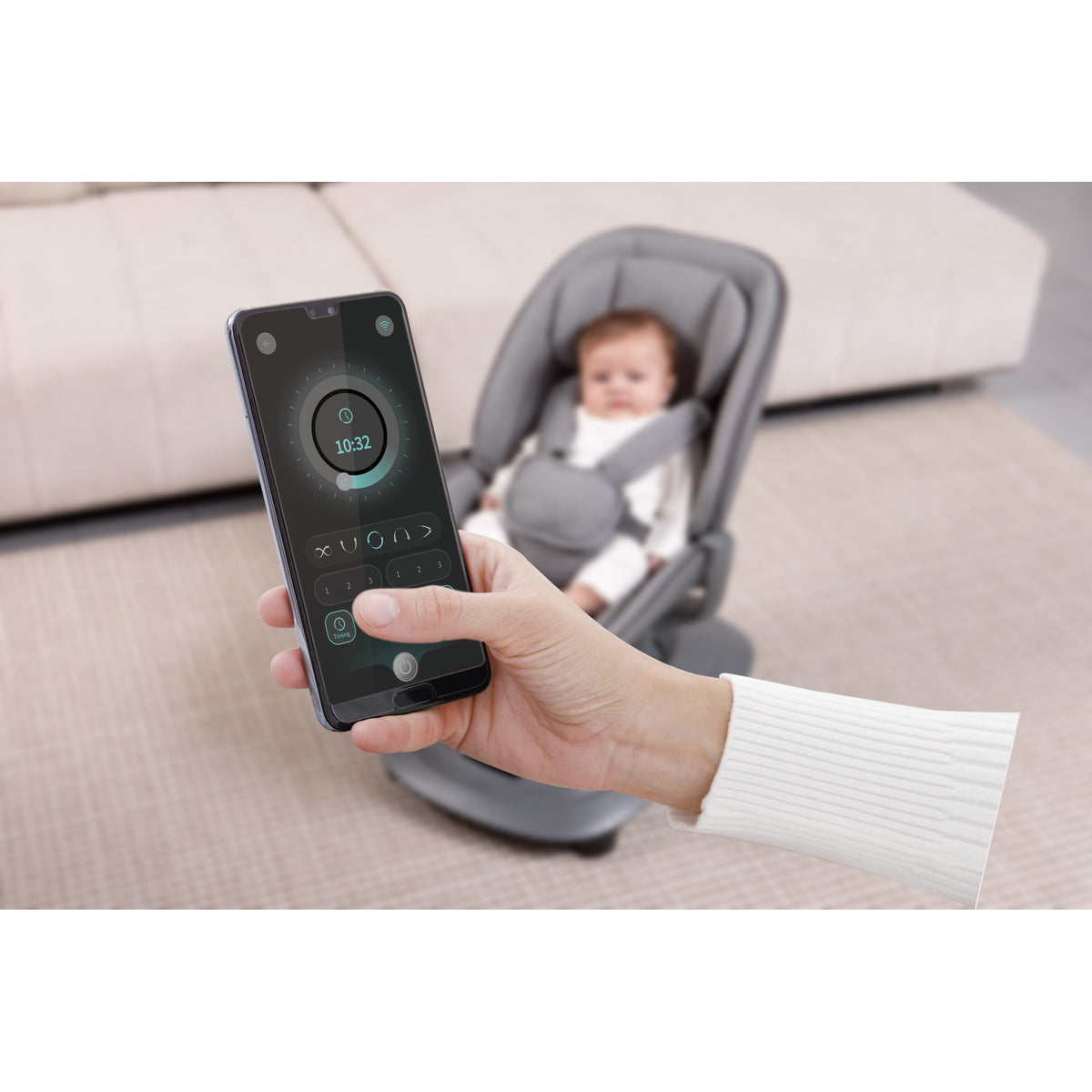 Mastela Deluxt Multi-Motion Baby Cradle Birth+ to 36M