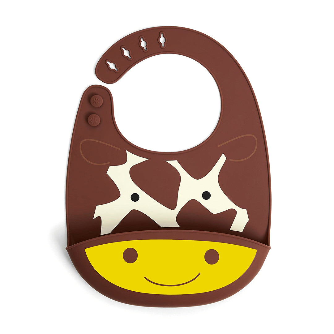 Skip Hop Zoo Fold &amp; Go Silicone Bib 6months to 36months