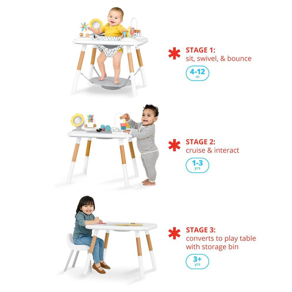 Skip Hop Discoverosity Montessori-Inspired 3-Stage Activity Center & Play Table White 4M to 48M