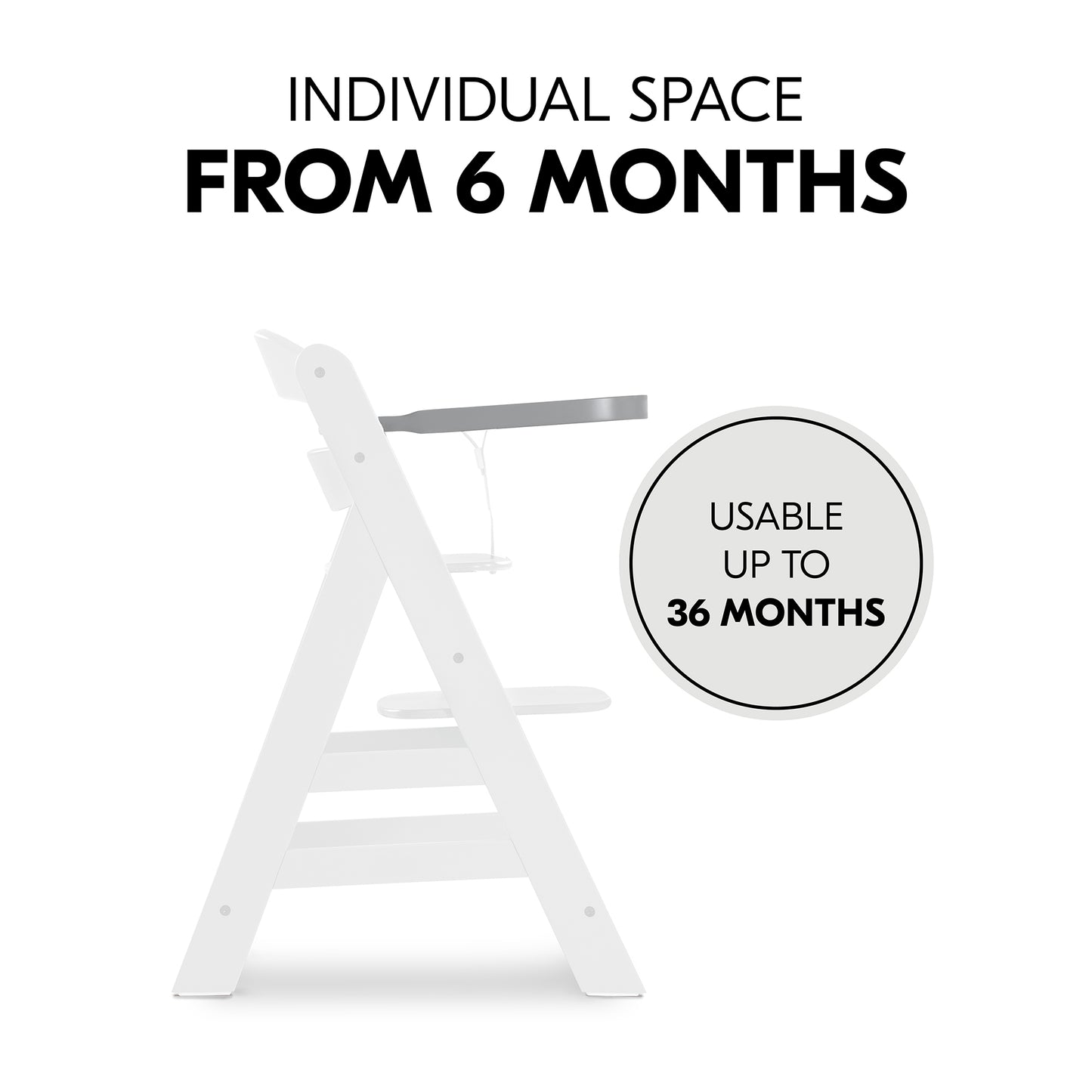 Hauck Alpha Wooden Tray T&G Accessories 6M to 36M