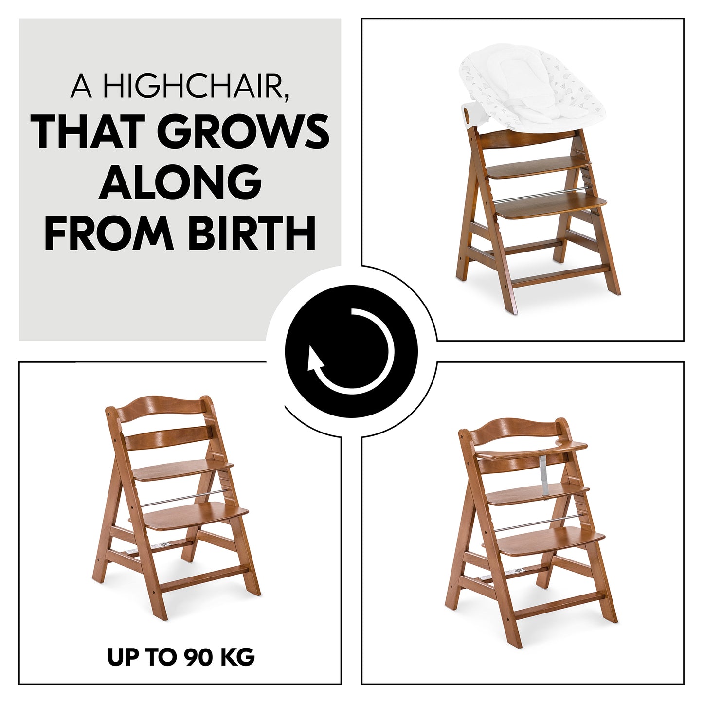 Hauck Alpha+B Highchair Natural 6months to Adult
