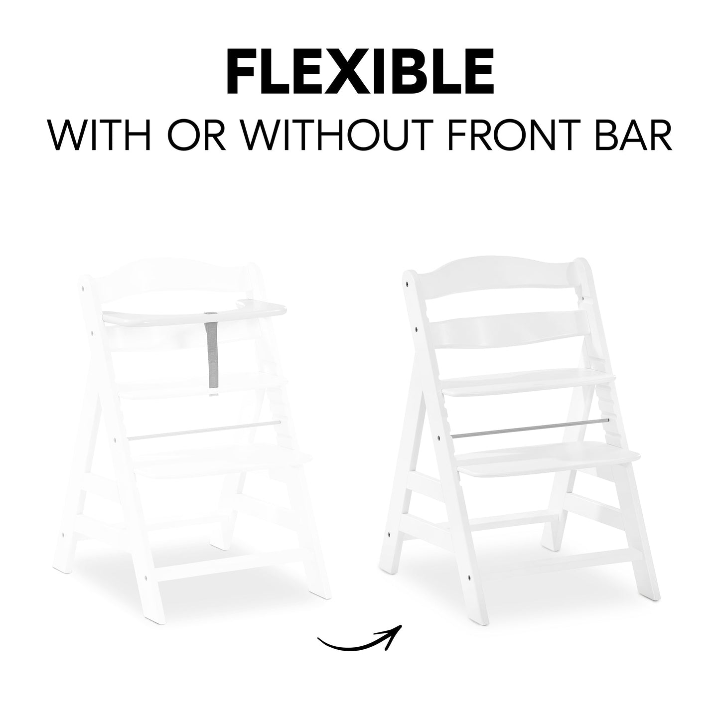 Hauck Alpha+B Highchair Natural 6months to Adult - Distressed Box