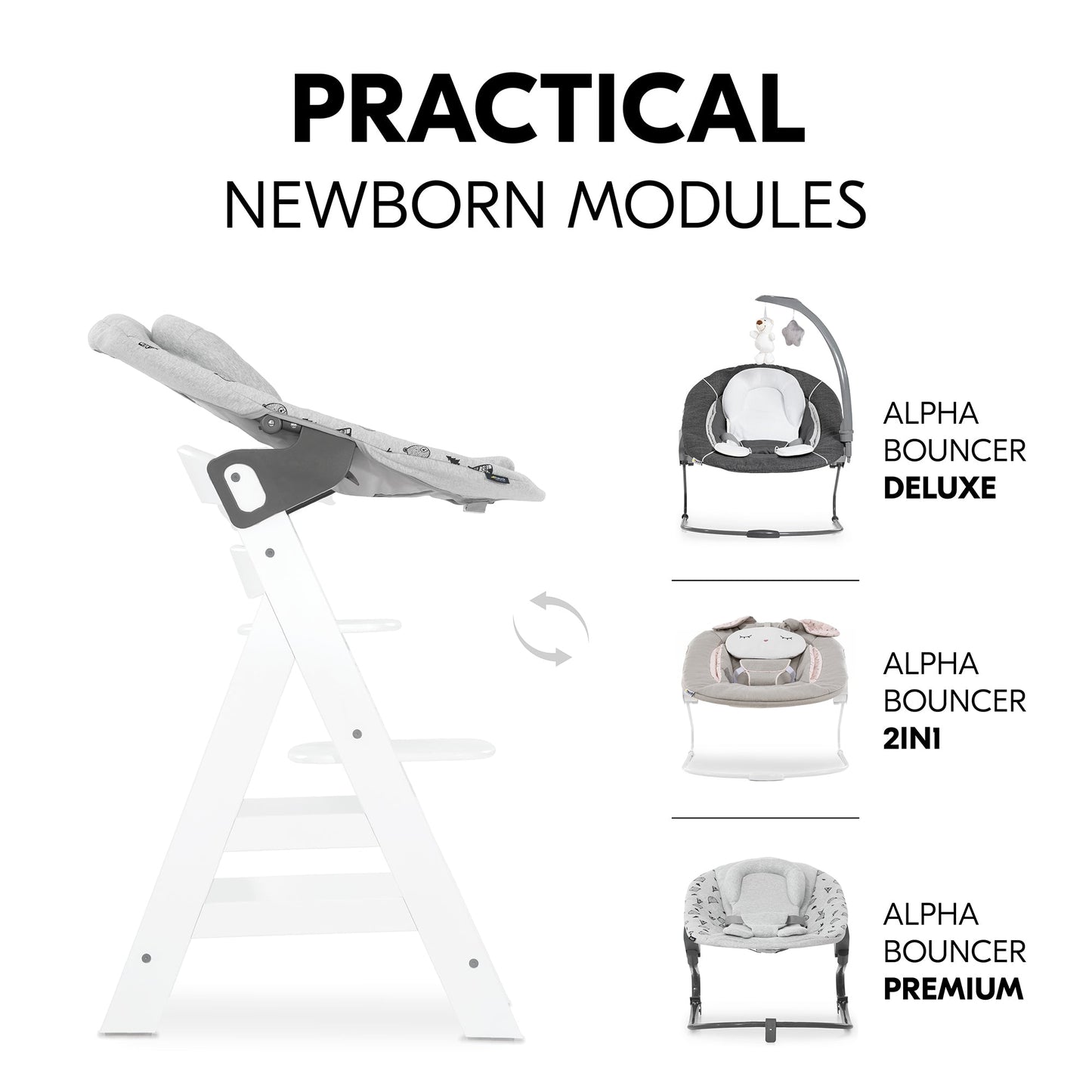 Hauck Alpha+B Highchair Natural 6months to Adult - Distressed Box