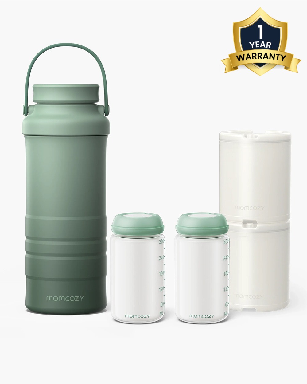 Momcozy Portable Baby Bottle Cooler - 24 Hour Ice-Free Cooling, 22oz with 2 Storage Bottles - image 2