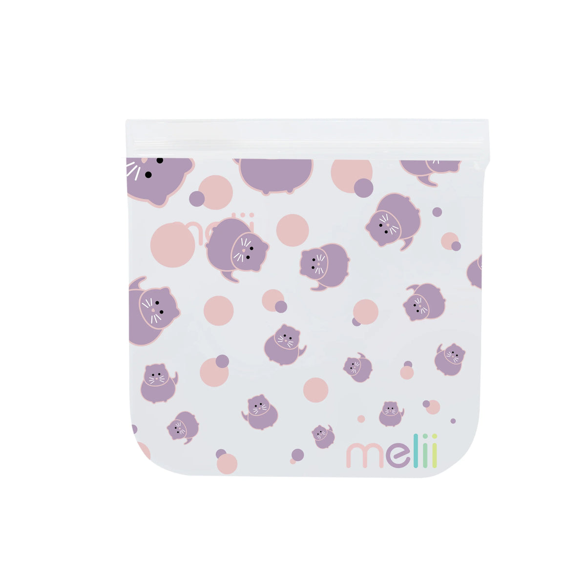 Melii Reusable Eva Animal Snack Bags - 4 pack Multicolor - 3 to 6 Years