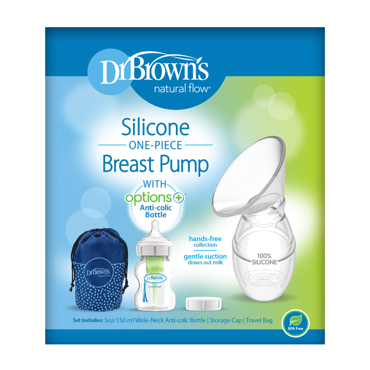 Dr. Brown's Silicone One-Piece Breast Pump - Open Box