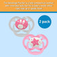 Dr. Brown's Advantage Pacifiers Stage 2 Glow In The Dark Pack of 2 (6 to 12 Months) - Open Box
