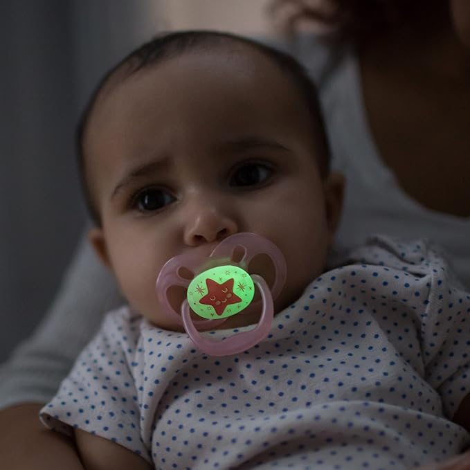 Dr. Brown's Advantage Pacifiers Stage 2 Glow In The Dark Pack of 2 (6 to 12 Months) - Open Box