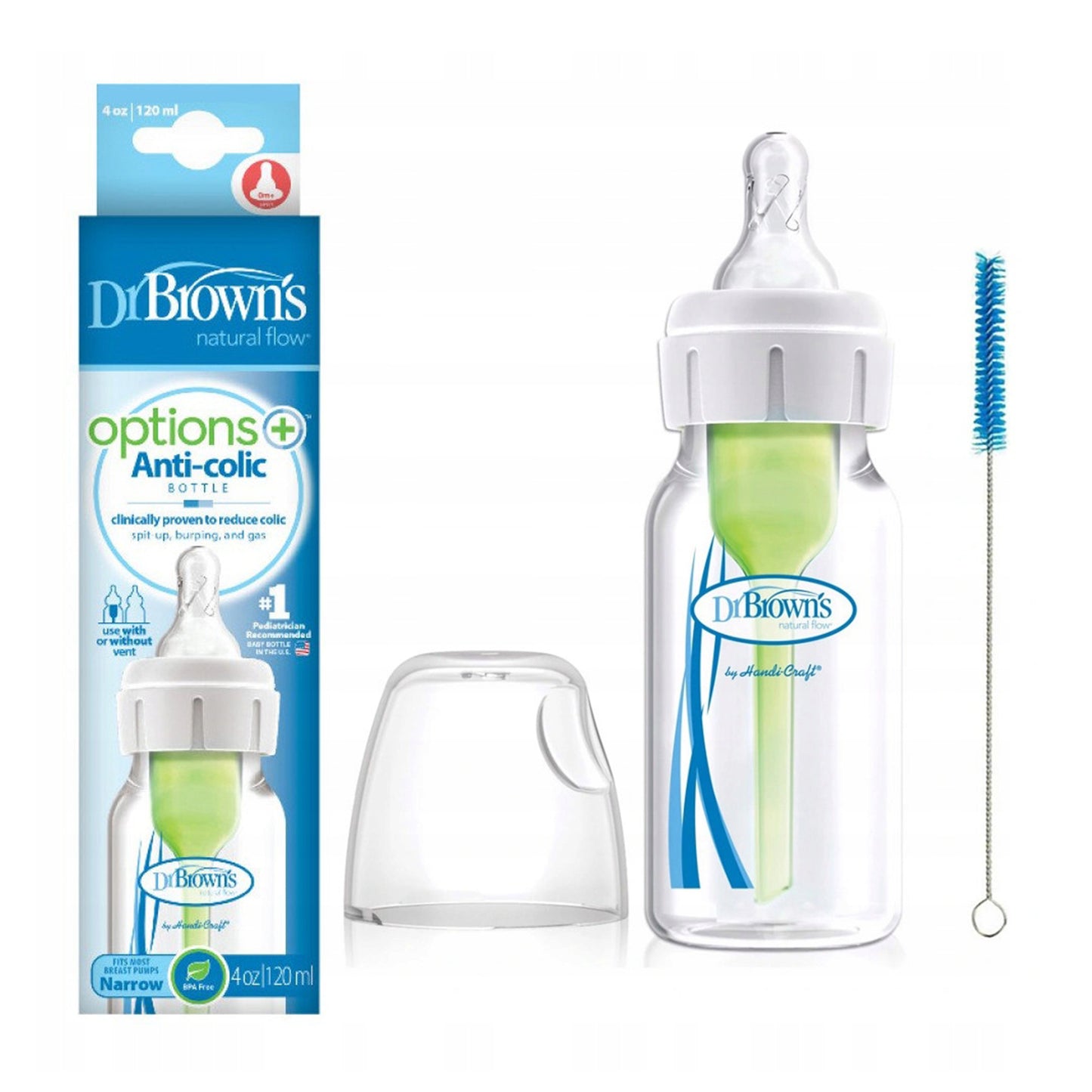 Dr.Brown's 4 oz/120 Ml Pp Narrow Options+ Bottle (Birth to 3 Months) White - Open Box