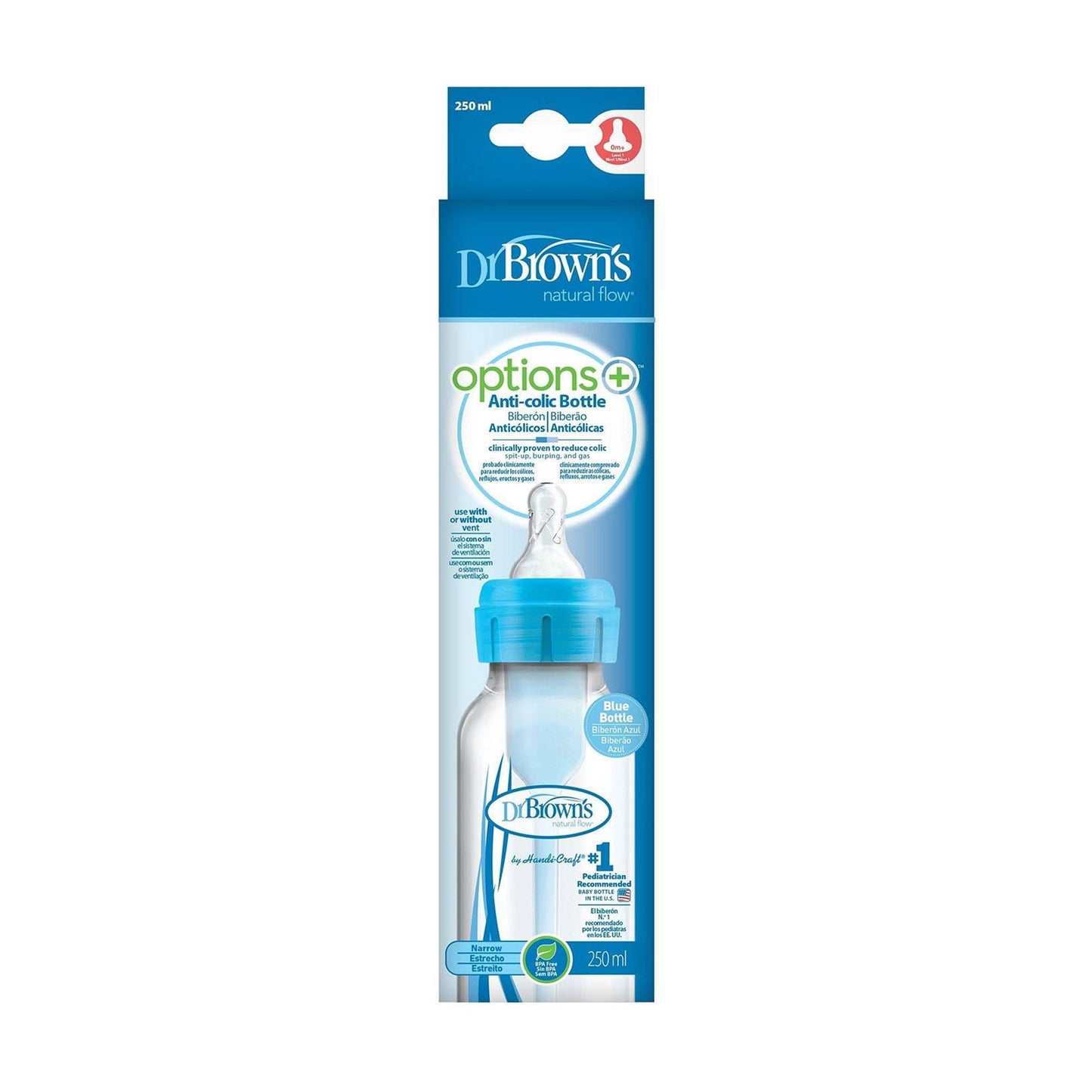 Dr. Brown's 8 oz/250 Ml Pp Narrow Options+ Bottle (Birth to 3 Months) Open Box