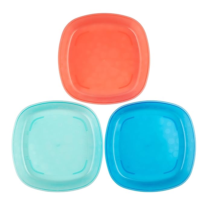 Dr. Brown's Weaning Divided Plates 3-Pack (4 to 24 Months) Multicolor